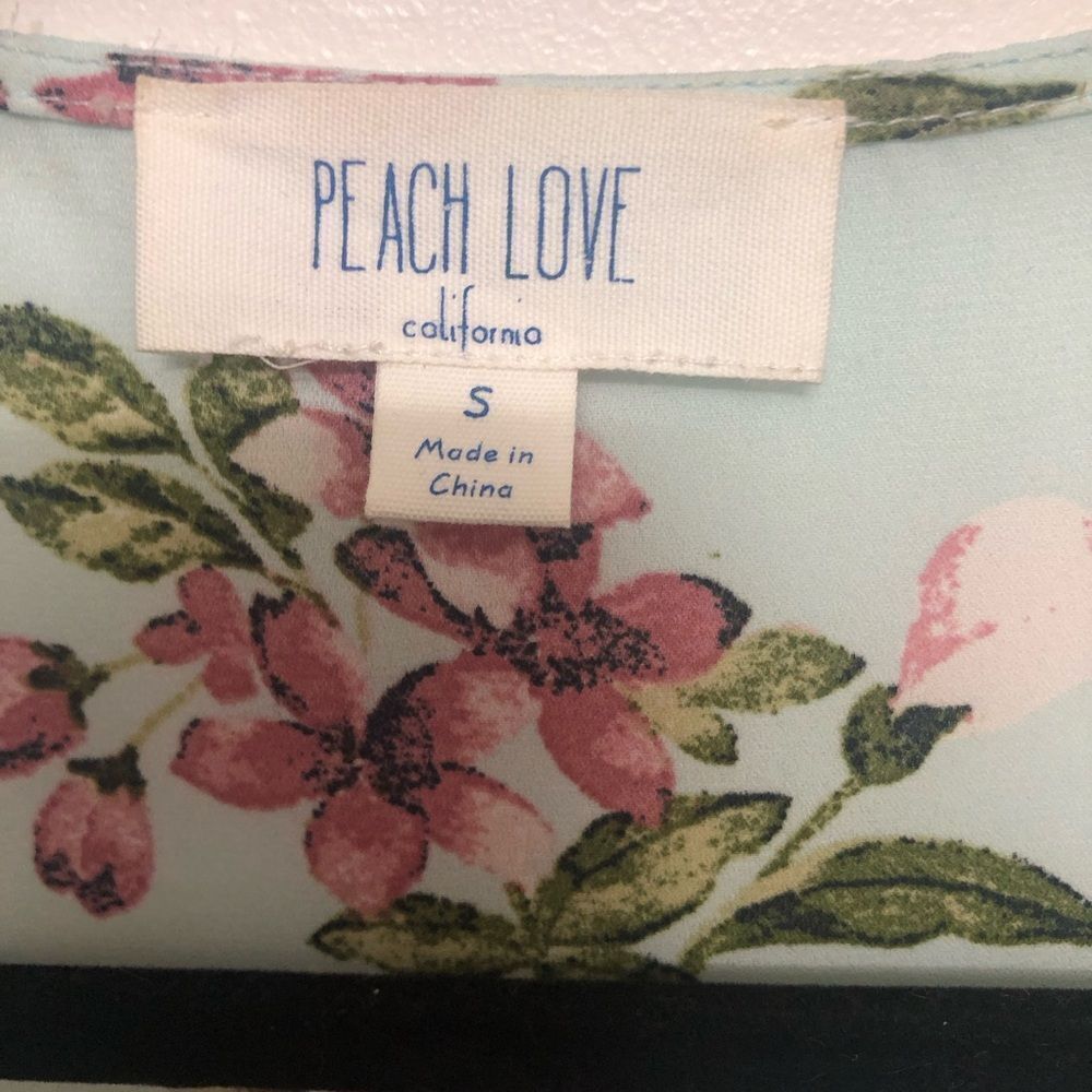 Peach Love California Long Maxi Kimono Cover-up Floral Bell Sleeve Size Small - Picture 7 of 11